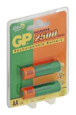Аккумулятор (батарейный блок) для фотокамеры GP Rechargeable NiMH 250AAHC 2500mAh AA (2шт. уп)