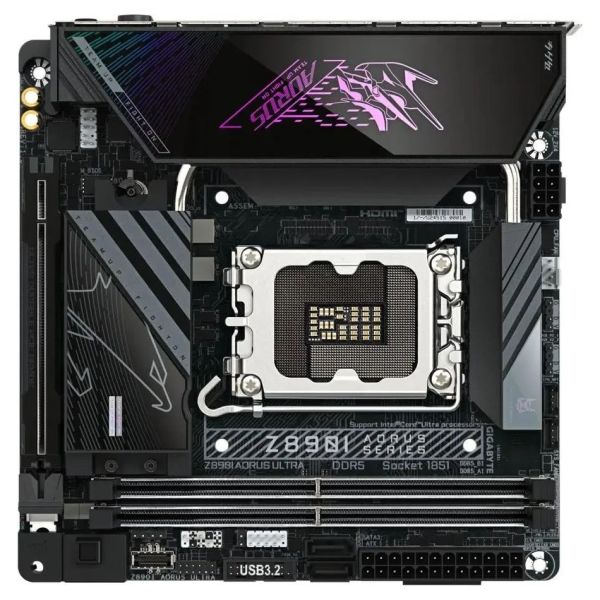 Материнская плата Gigabyte Z890I AORUS ULTRA Socket-1851, Intel Z890, mini-ITX, Ret