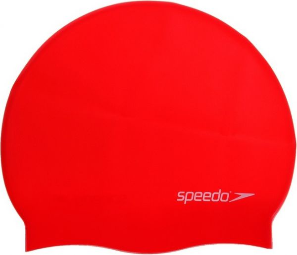 Шапочка для плавания Speedo Plain Flat Silicone Cap Jr Red